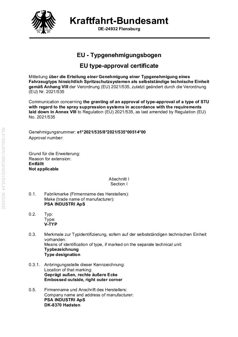 (EU) Nr. 2021 535 V TYP